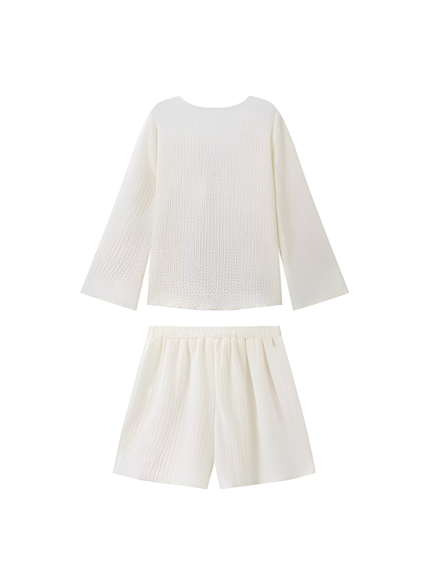 Conjunto Texturizado com Camisa de Amarração Frontal e Short Leve - Daisy