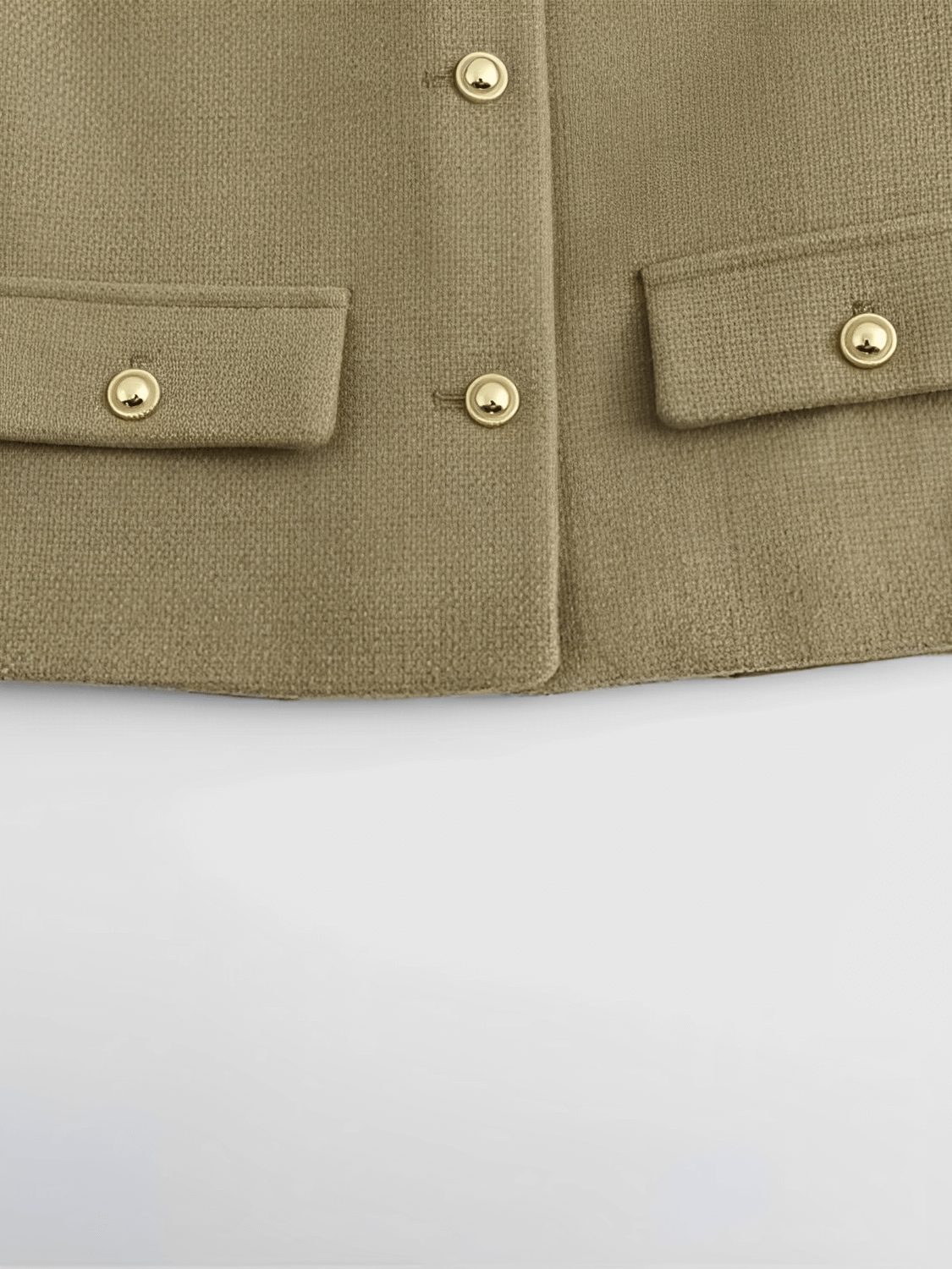 Casaco Tweed com Bolsos Decorativos e Fechamento em Botões - Angelique