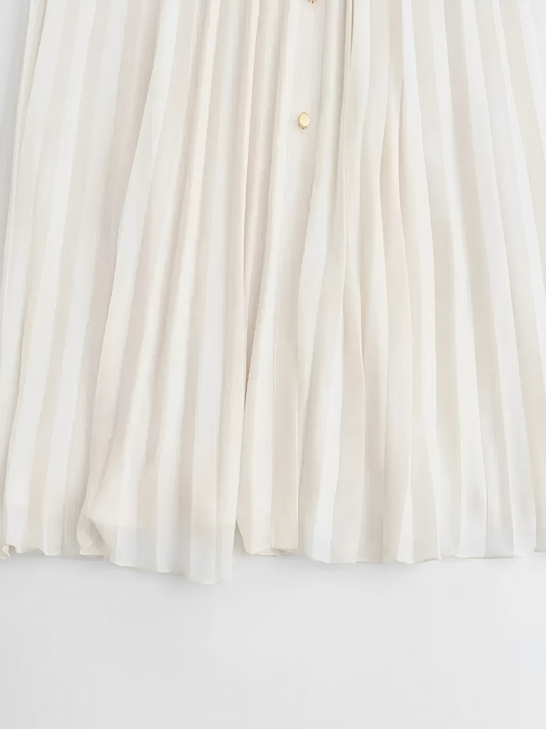 Vestido Feminino Chemise Midi Plissado com Botões - Fleur