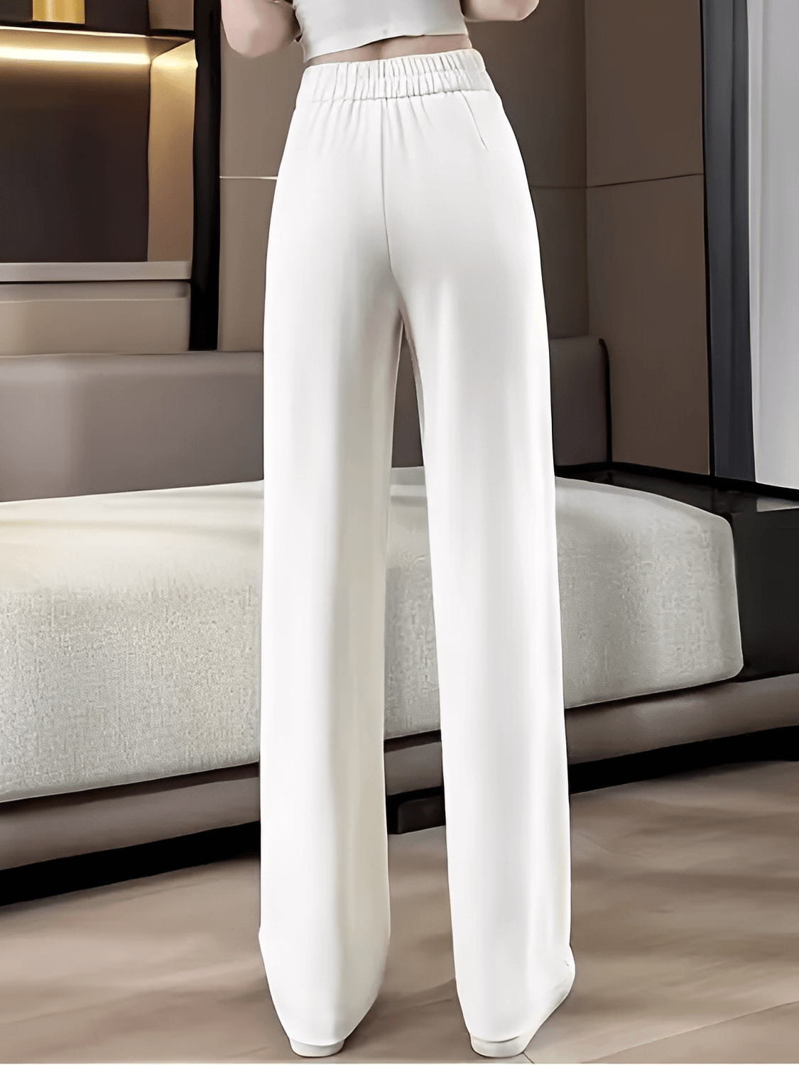 Calça Alfaiataria Wide Leg Cintura Alta com Lenço Removível – Amara