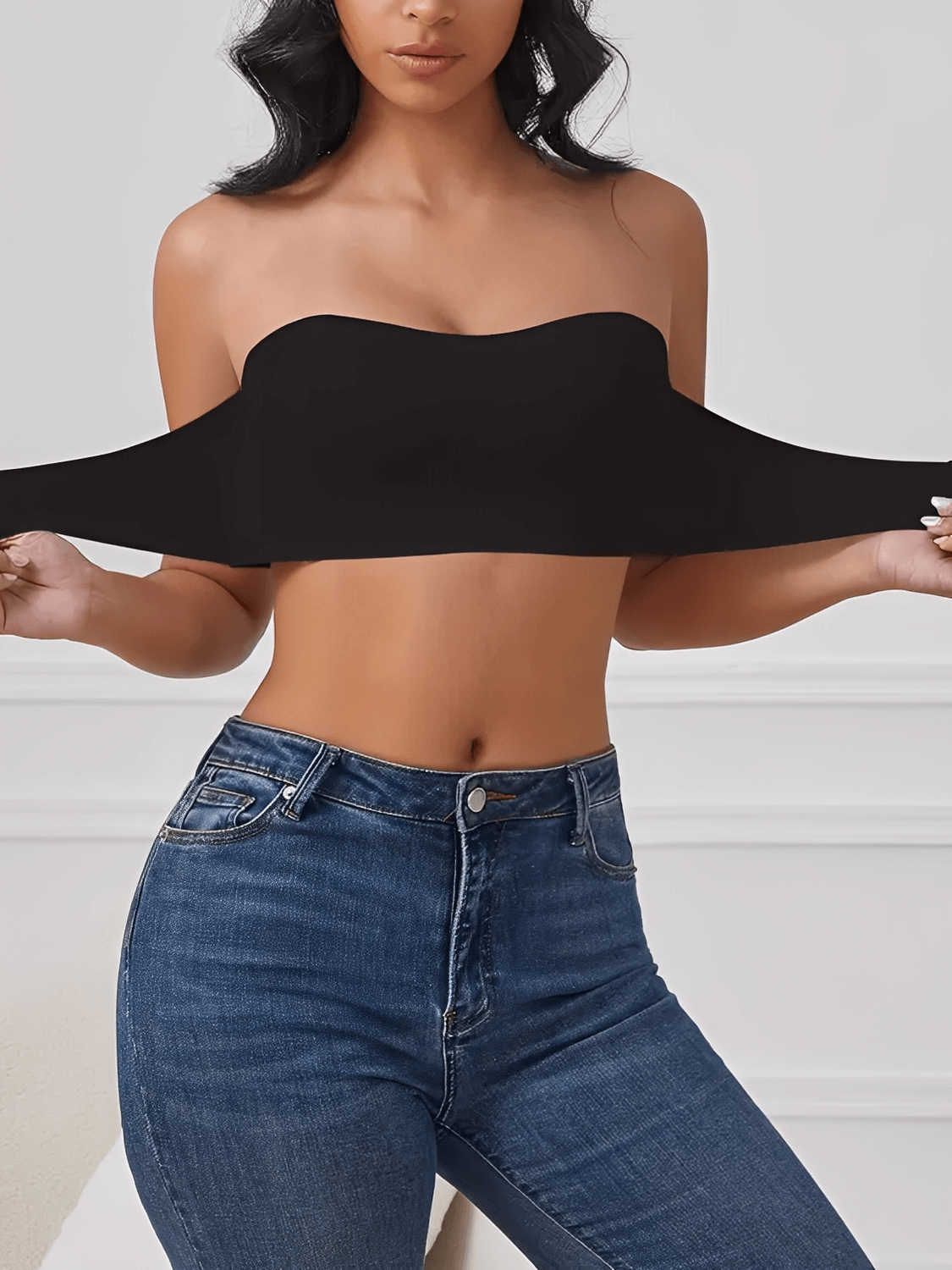 Sutiã Feminino Tomara Que Caia Sem Costura com Fecho Frontal e Sem Bojo – Marion