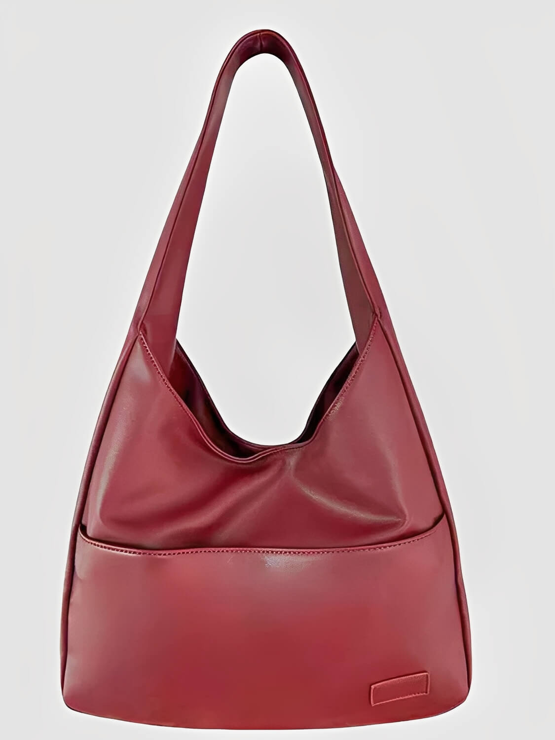 Bolsa de Ombro Vintage em Couro PU com Design Triangular Alongado - Edwina