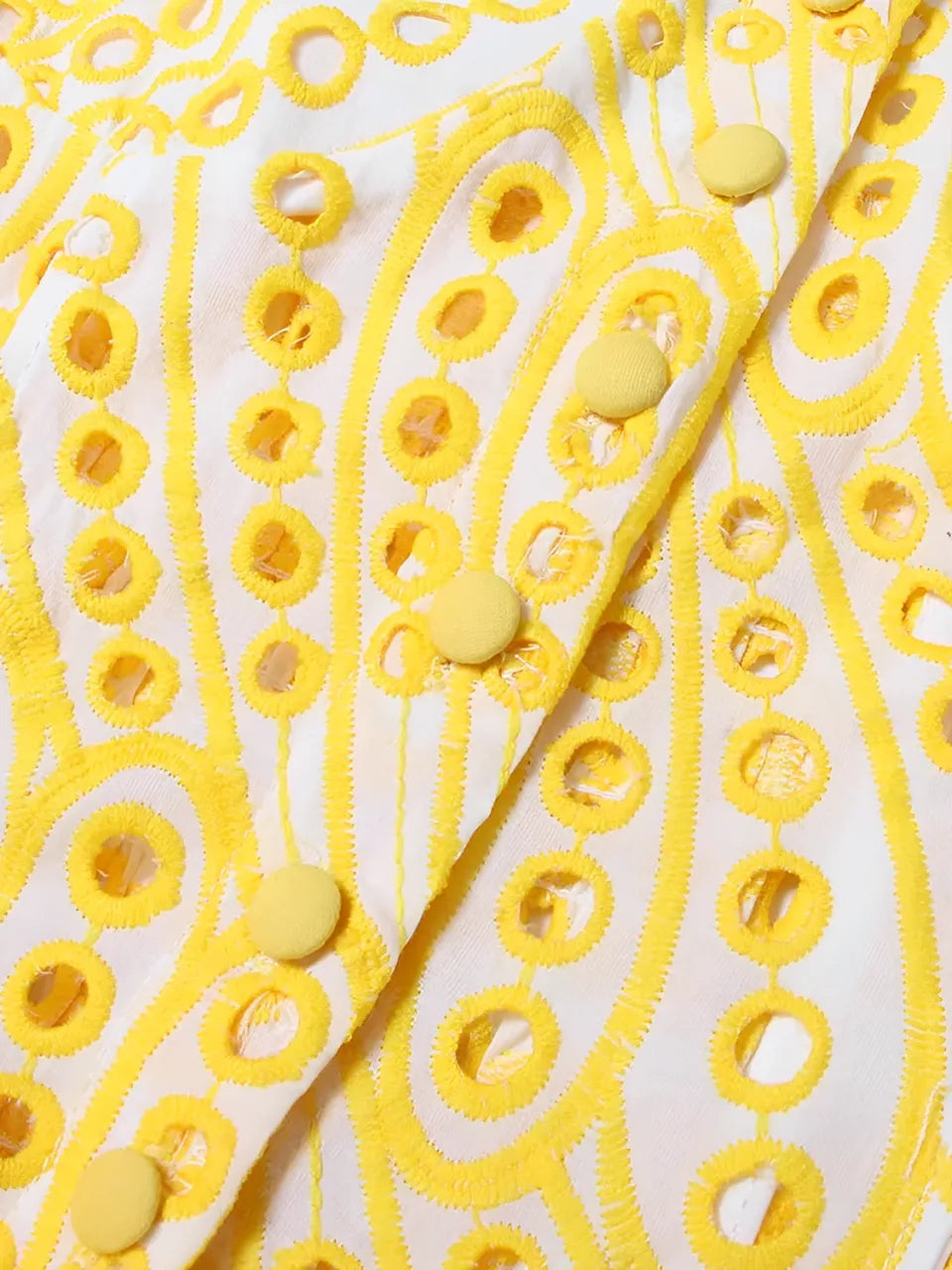Vestido Midi de Laise com Babados Delicados e Elástico nas Costas – Marina