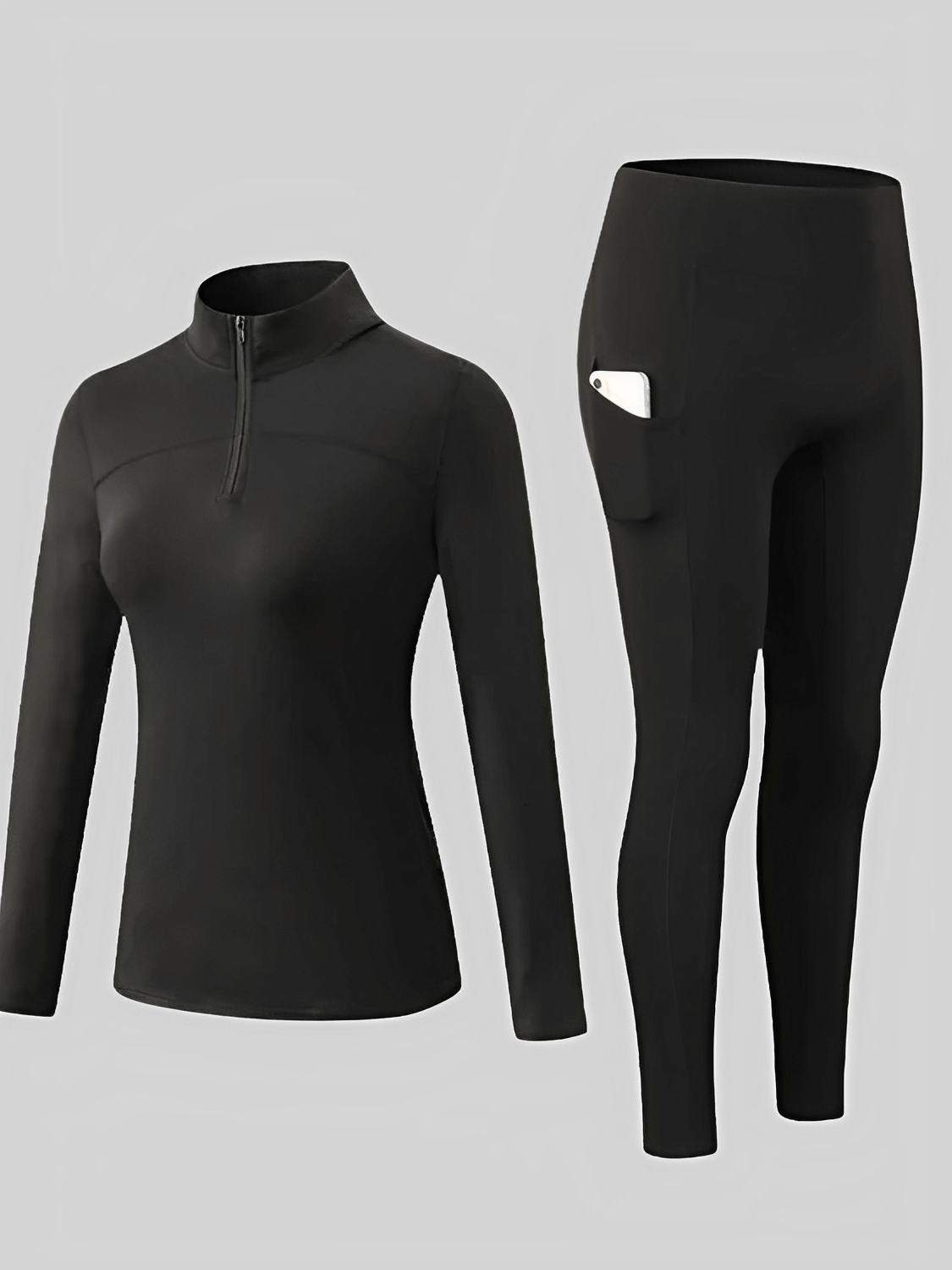 Conjunto Térmico Blusa Manga Longa e Legging com Bolso - Inara