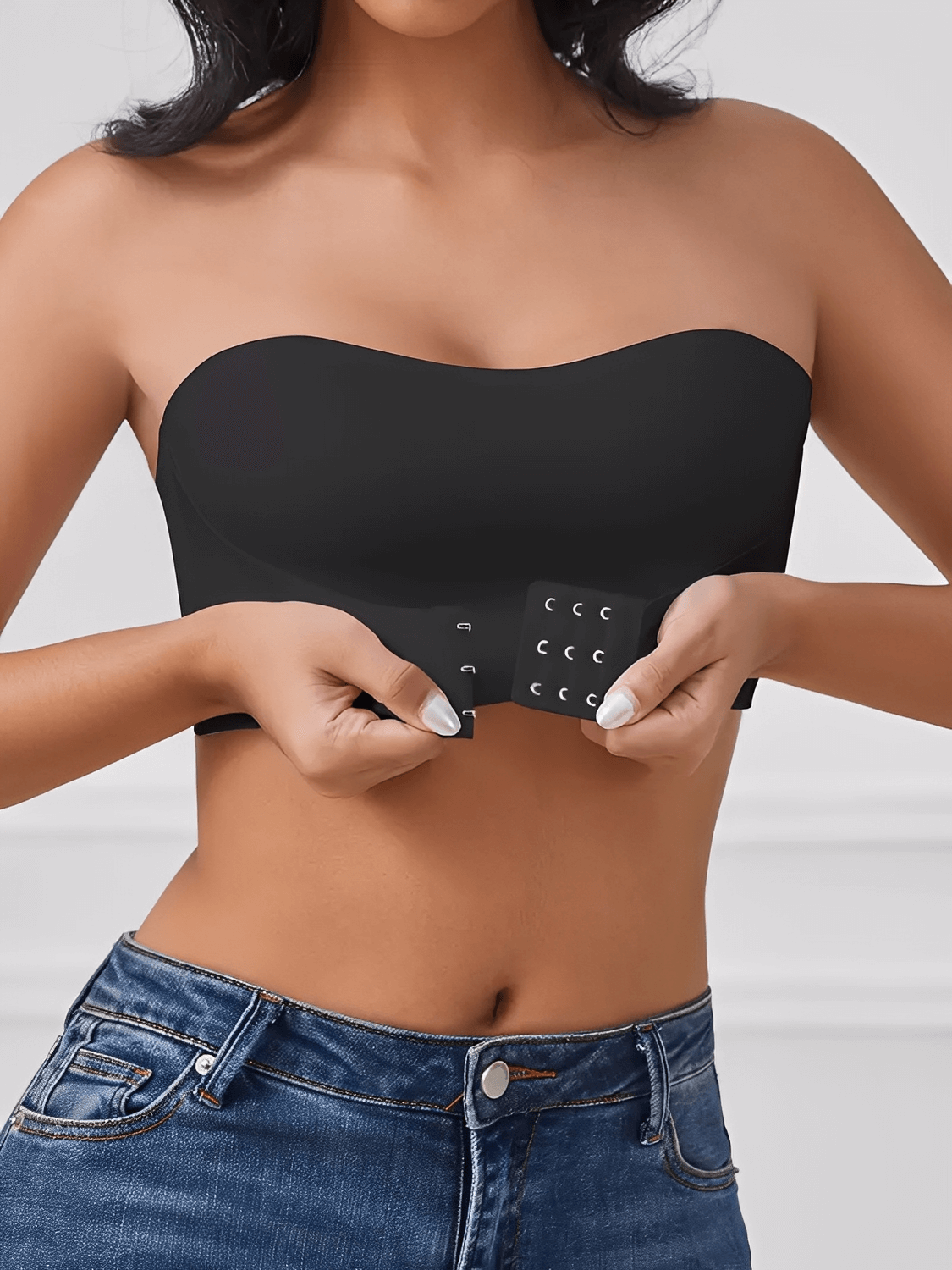 Sutiã Tomara Que Caia Sem Costura com Fecho Frontal e Sem Bojo – Marion