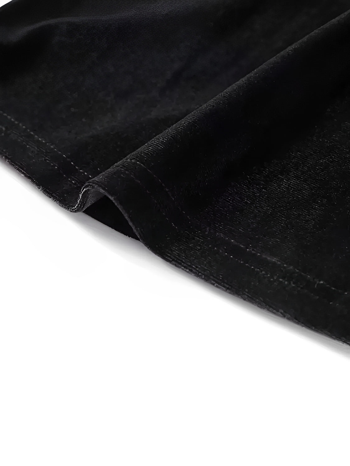 Macacão de Renda com Lantejoulas Plumas e Calça Flare de Veludo - Noir