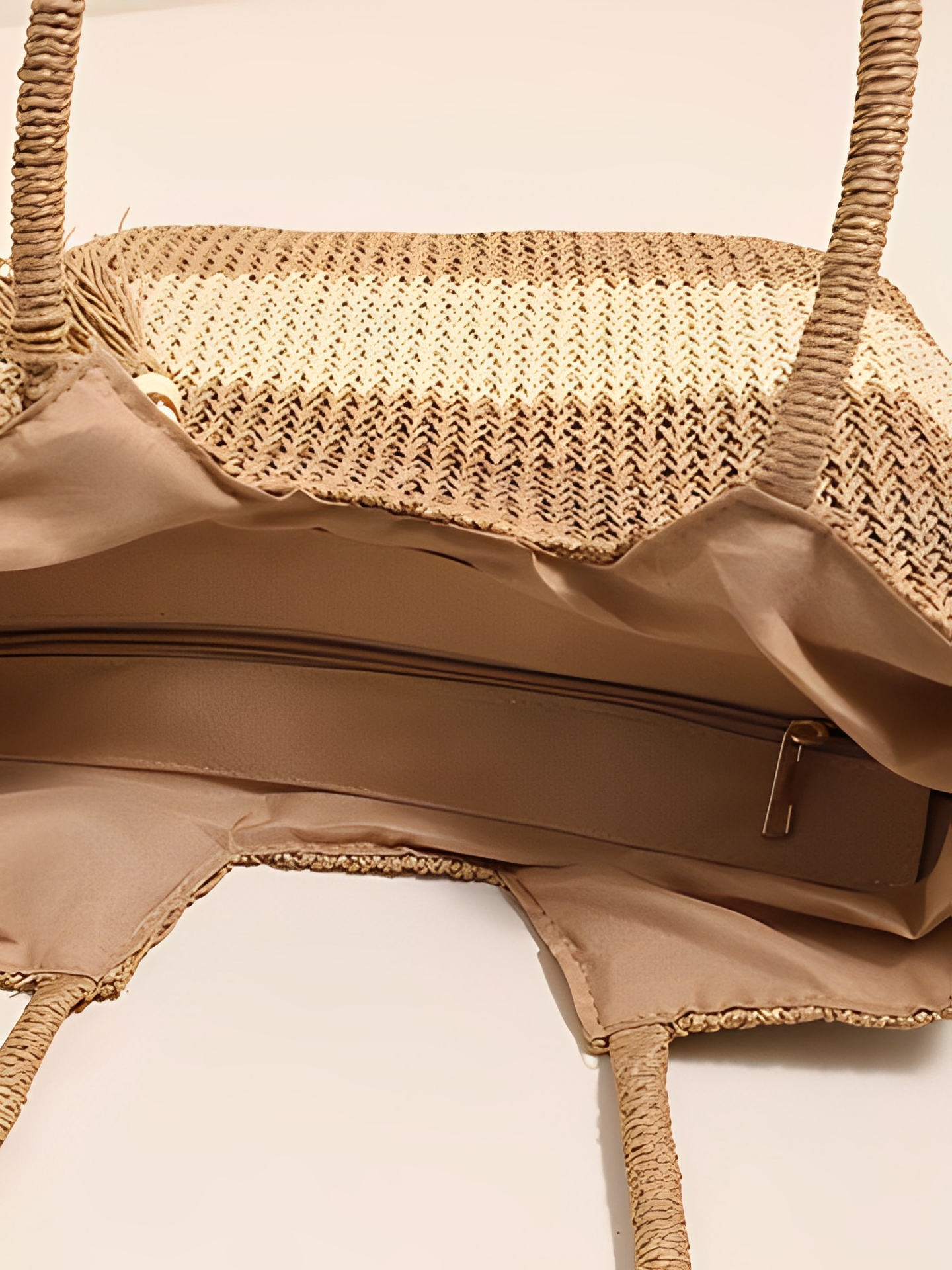 Bolsa Tote de Palha com Alça de Ombro Trançada para Praia - Manu