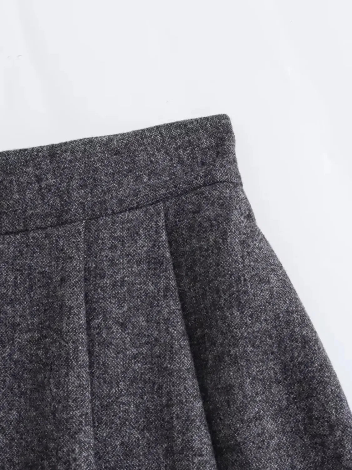 Conjunto de Blazer com Colarinho e Saia Midi em Lã Batida - Anastacia