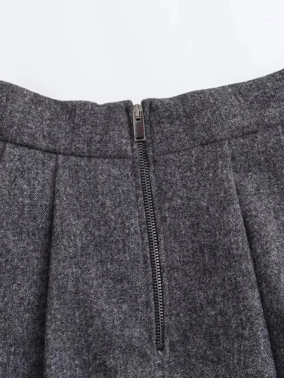 Conjunto de Blazer com Colarinho e Saia Midi em Lã Batida - Anastacia