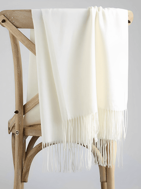 Cachecol Feminino Grande em Caxemira com Franjas – Ana