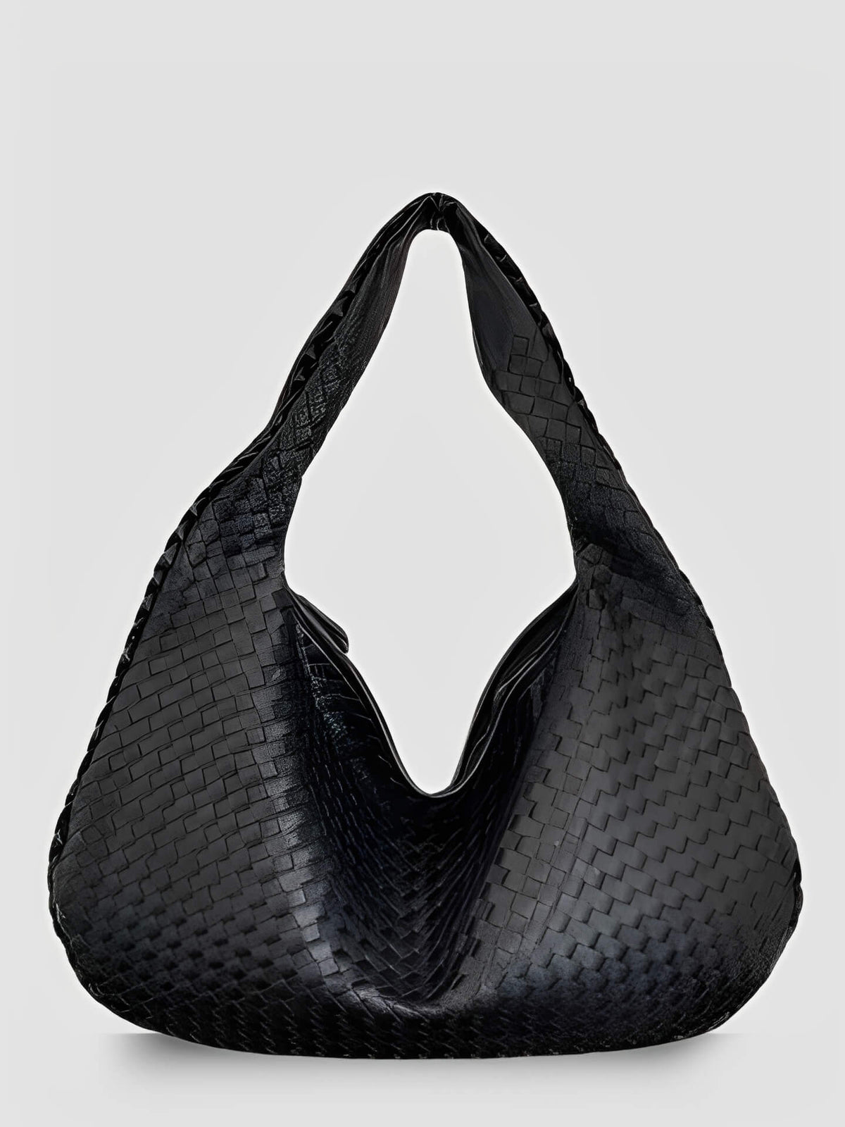 Bolsa Feminina de Ombro Meia Lua em Couro PU Trançado - Antonieta