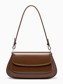 Bolsa Baguete Tiracolo em Couro Genuíno com Alça Ajustável – Briana