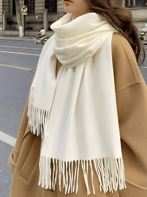 Cachecol Feminino Grande em Caxemira com Franjas – Ana