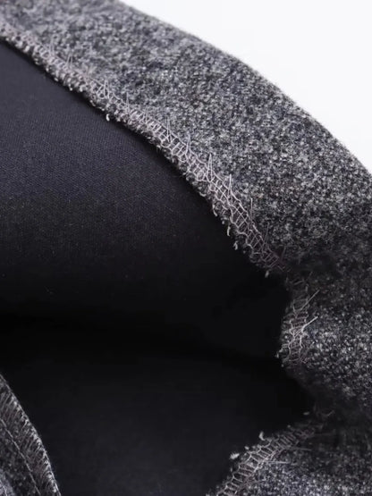 Conjunto Feminino de Blazer com Colarinho e Saia Midi em Lã Batida - Anastacia