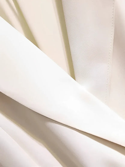 Vestido Feminino Alfaiataria Blazer com Saia Plissada e Cinto - Hana