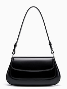 Bolsa Baguete Tiracolo em Couro Genuíno com Alça Ajustável – Briana