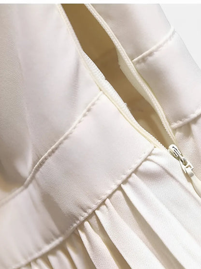 Vestido Feminino Alfaiataria Blazer com Saia Plissada e Cinto - Hana