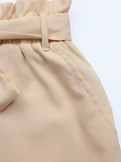Short Feminino com Cintura Elástica e Bainha Ondulada - Acasia