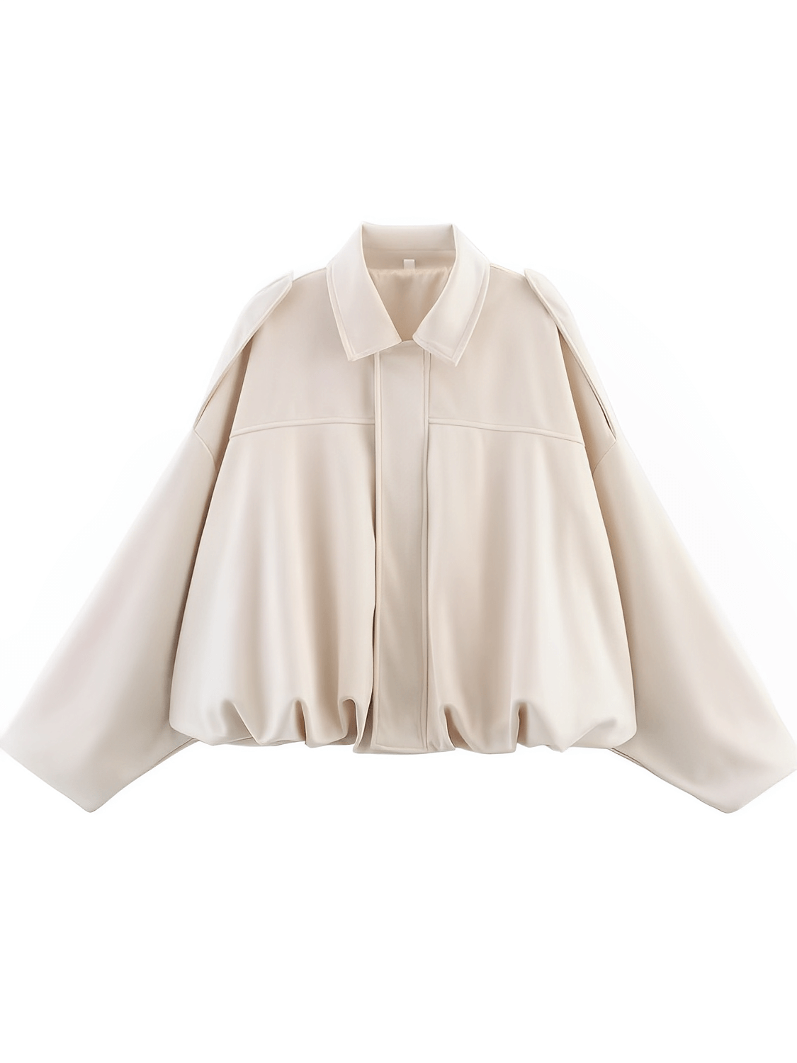 Jaqueta Bomber Oversized em Camurça com Recortes – Ione [FRETE FULL]