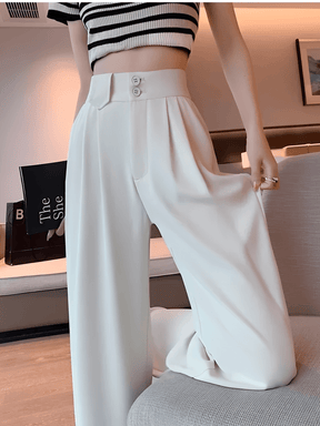 Calça  Alfaiataria Wide Leg Cintura Alta com Lenço Removível  – Amara