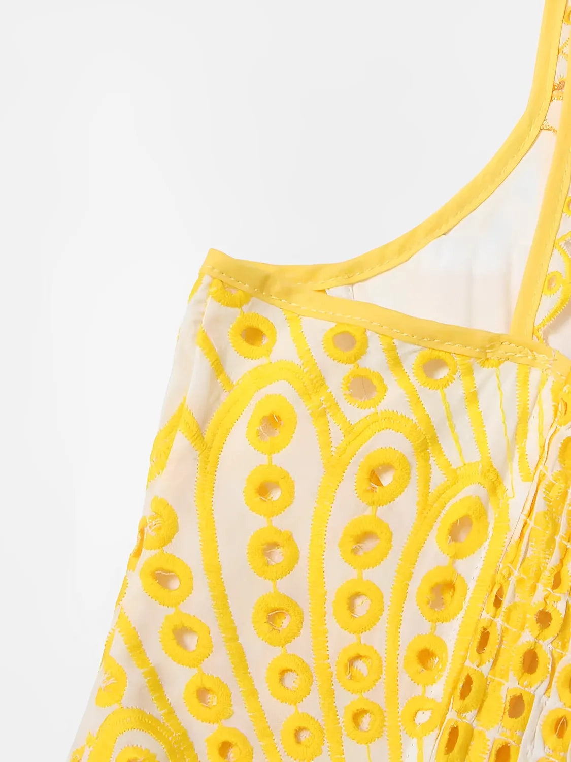 Vestido Midi de Laise com Babados Delicados e Elástico nas Costas – Marina [FRETE FULL]