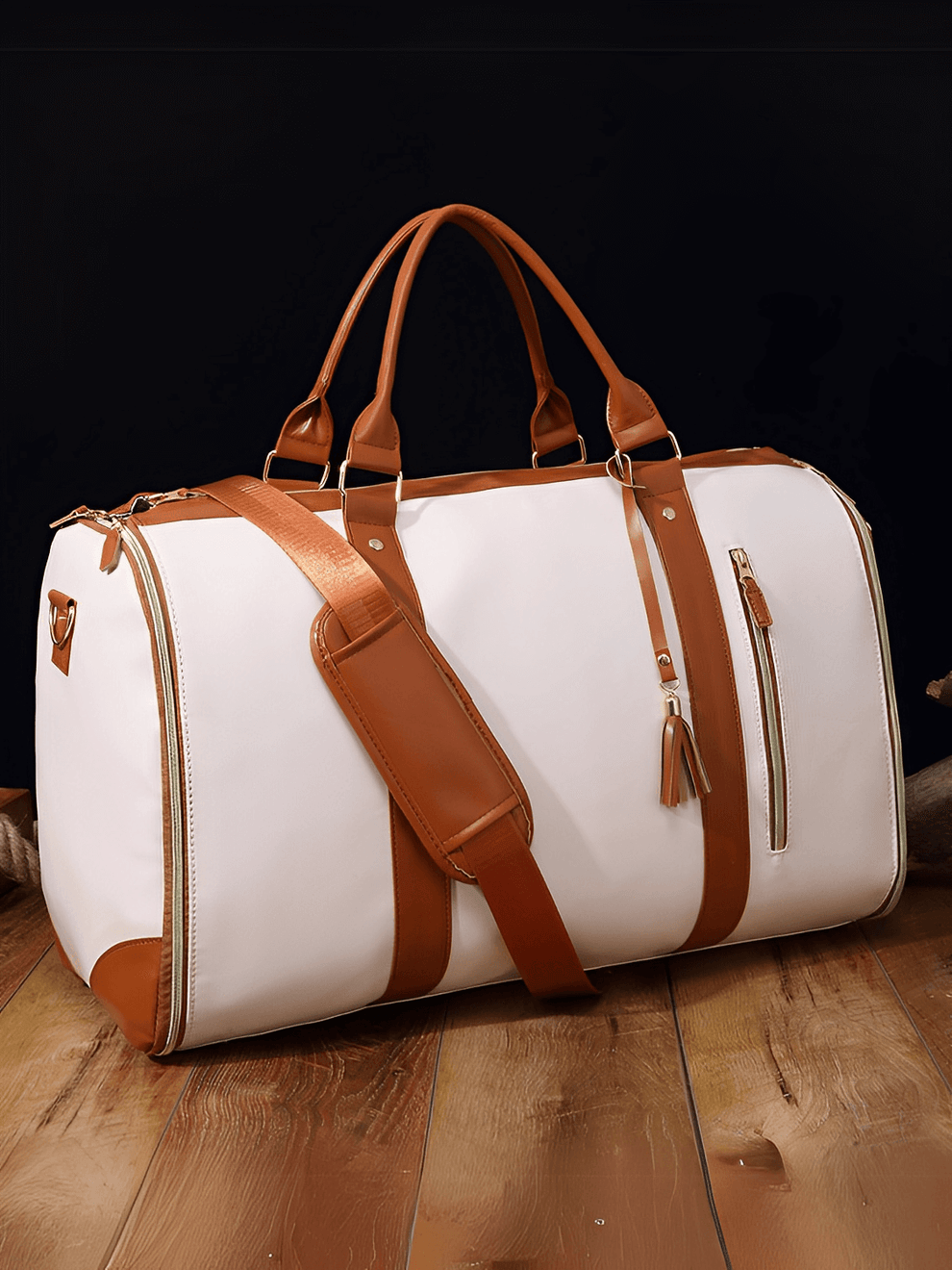 Bolsa Mala Feminina Para Viagem em Couro PU Multifuncional Dobrável ...