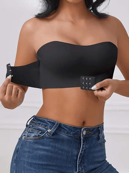 Sutiã Feminino Tomara Que Caia Sem Costura com Fecho Frontal e Sem Bojo – Marion