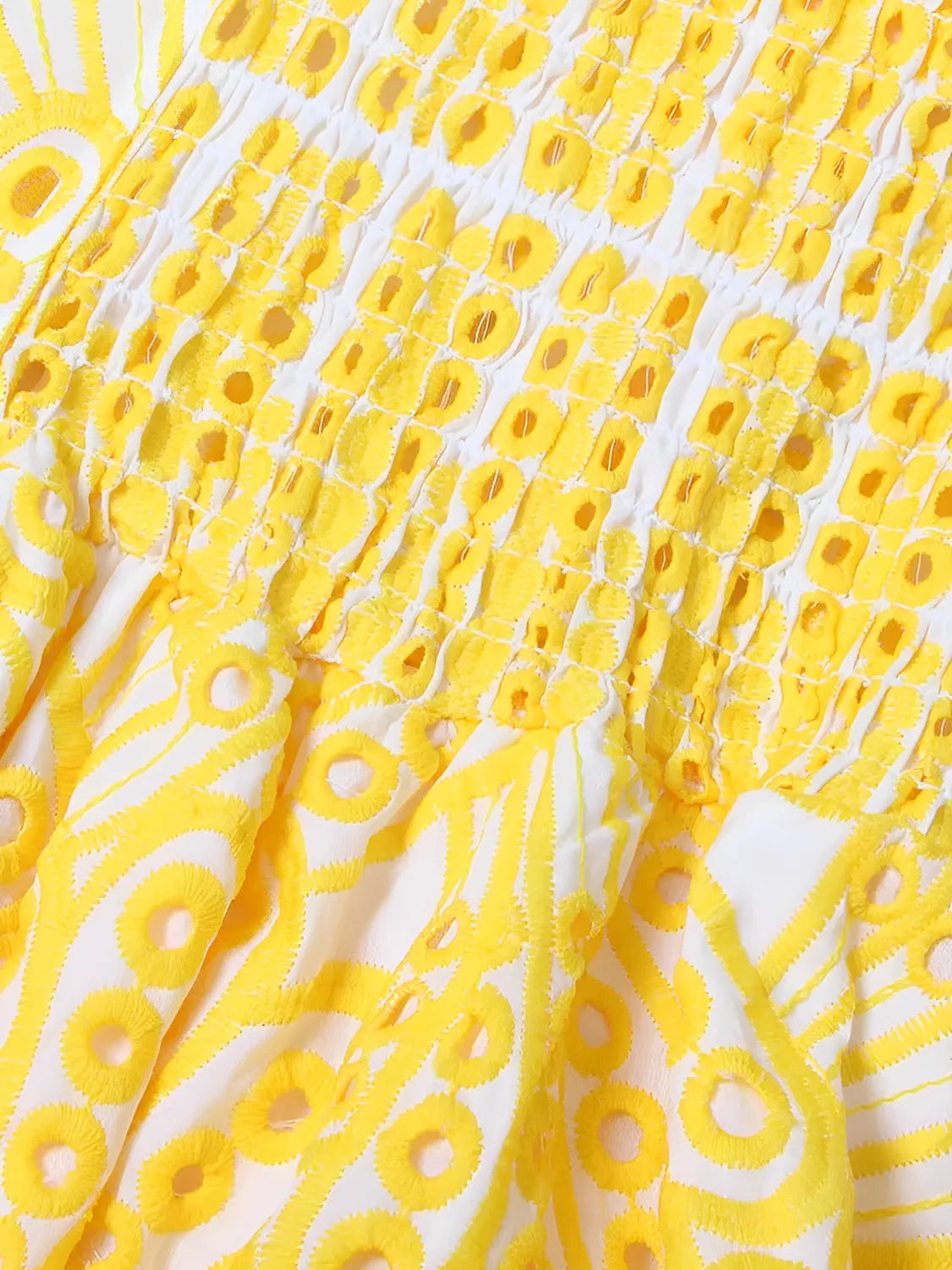 Vestido Midi de Laise com Babados Delicados e Elástico nas Costas – Marina [FRETE FULL]