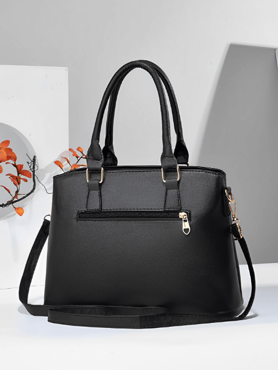 Conjunto de 2 Bolsas Femininas em Couro PU com Alça Transversal – Amber