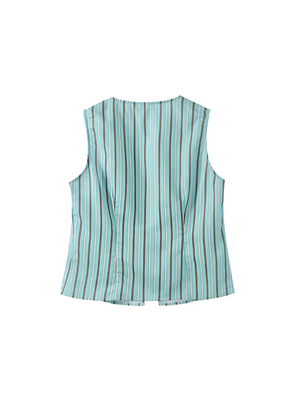 Conjunto Feminino em Tecido Leve com Blusa de Fechamento Frontal e Calça Ajustável - Stephanie [FRETE FULL]