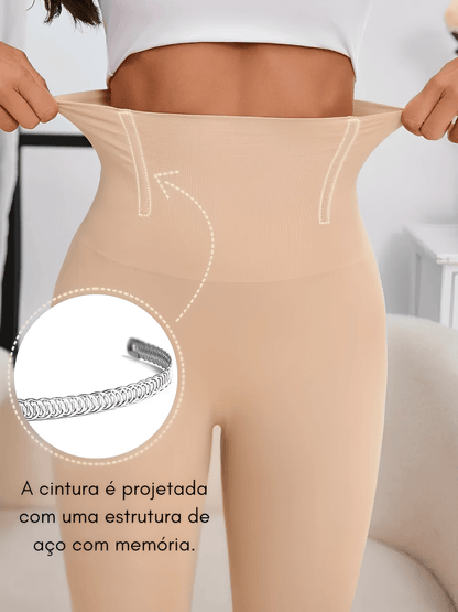 Calça Legging Feminina Modeladora com Compressão Abdominal Média Elasticidade e Efeito Levanta Bumbum - Norah