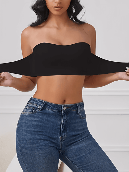Sutiã Feminino Tomara Que Caia Sem Costura com Fecho Frontal e Sem Bojo – Marion