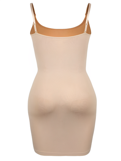 Vestido Modelador Feminino com Alças Ajustáveis e Efeito Lifting – Ingrid