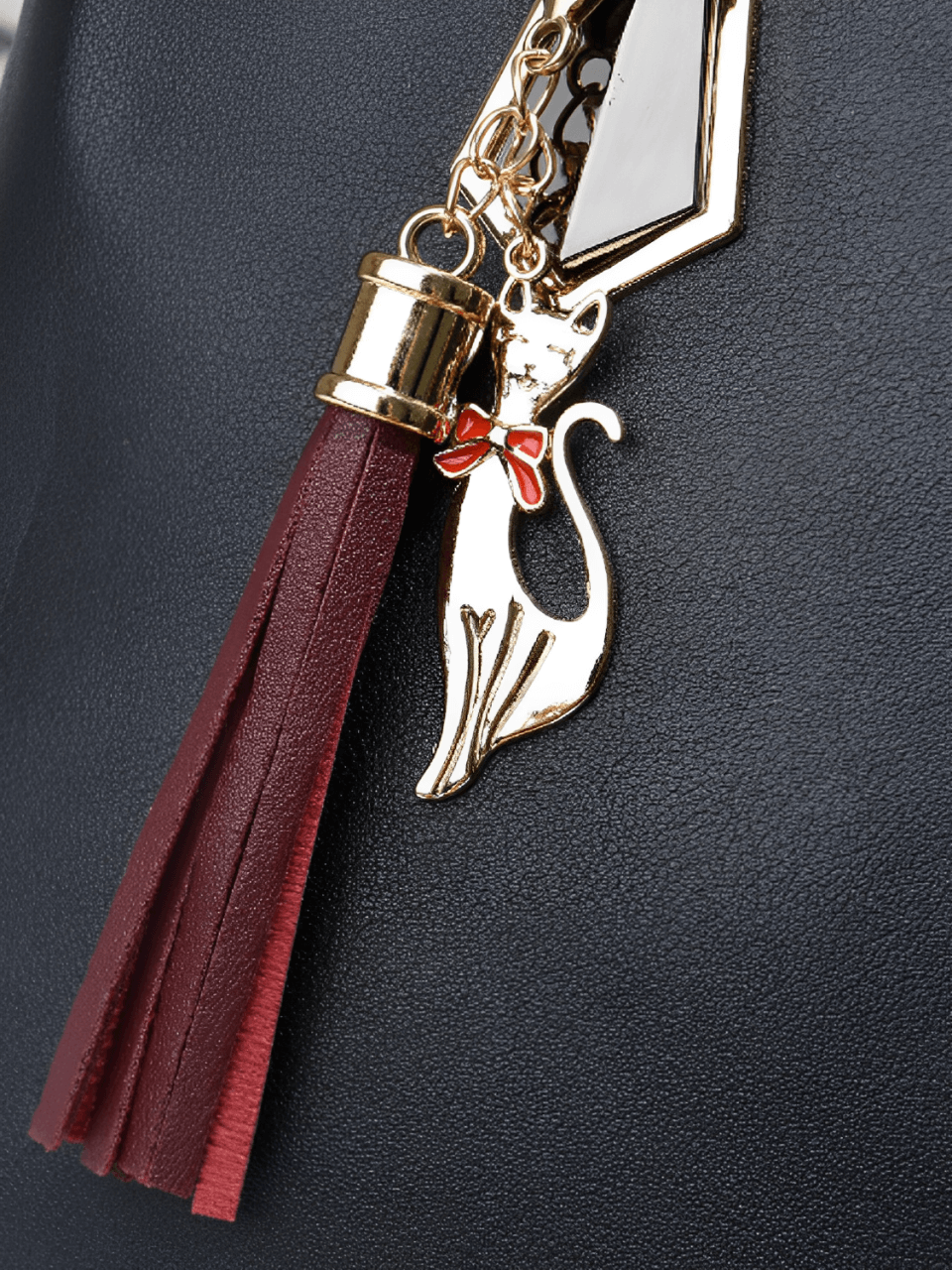 Conjunto de 2 Bolsas Femininas em Couro PU com Alça Transversal – Amber