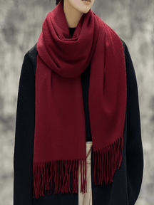 Cachecol Feminino Grande em Caxemira com Franjas – Ana