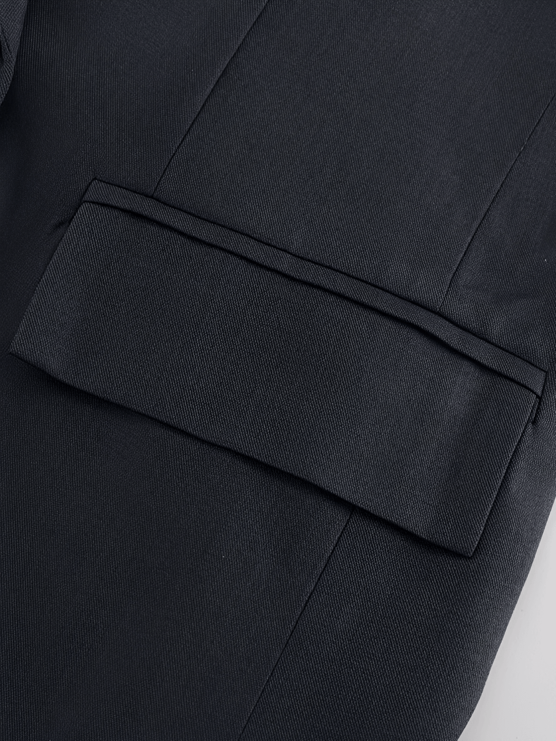 Conjunto Feminino em Alfaiataria com Blazer Oversized Trespassado Calça Pantalona  Cintura Elástica e Listra Lateral– Damares
