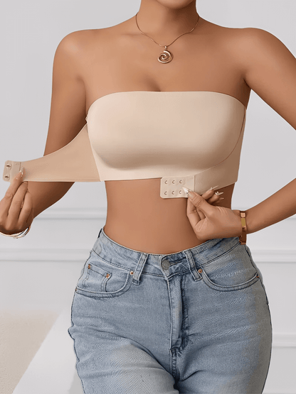 Sutiã Feminino Tomara Que Caia Sem Costura com Fecho Frontal e Sem Bojo – Marion