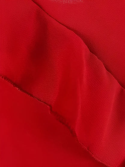 Vestido Feminino Longo de Festa em Chiffon com Babados Alças Finas e Costas Decotadas - Cassandra