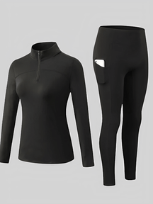 Conjunto Térmico Blusa Manga Longa e Legging com Bolso - Inara