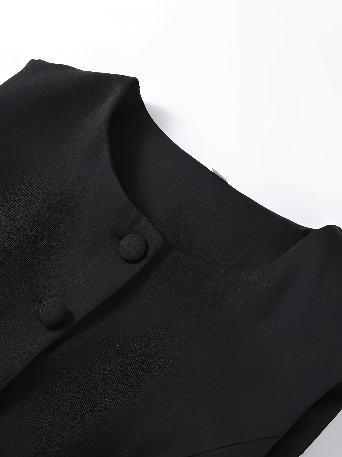 Vestido Midi Sem Mangas com Botões Forrados Cinto e Fenda – Selena