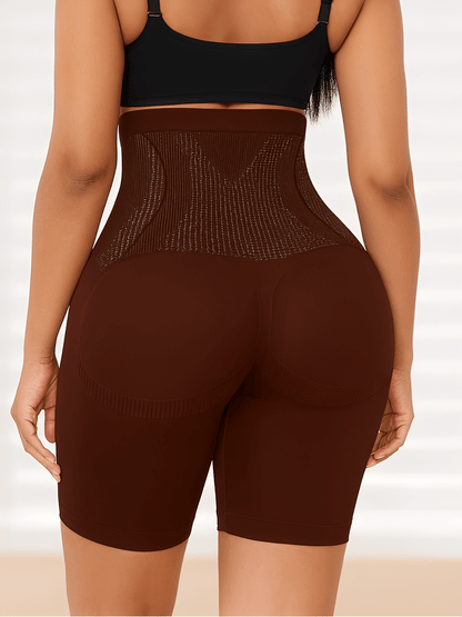 Short Modelador Feminino Cintura Alta Sem Costura com Alta Compressão e Efeito Levanta Bumbum – Mel