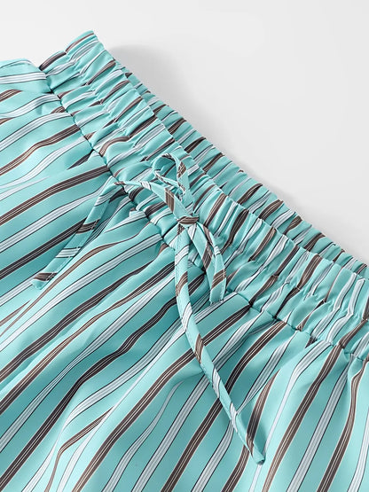 Conjunto Feminino em Tecido Leve com Blusa de Fechamento Frontal e Calça Ajustável - Stephanie [FRETE FULL]