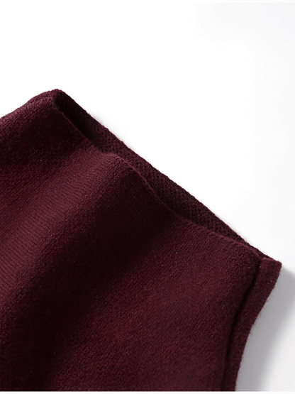 Casaco Feminino Estilo Capa Assimétrico Estruturado com Gola Alta e Modelagem Poncho - Lenir