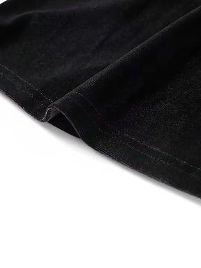 Macacão de Renda com Lantejoulas Plumas e Calça Flare de Veludo - Noir [FRETE FULL]