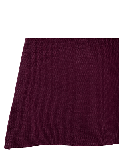 Conjunto Feminino de Tricô com Suéter Gola V e Saia Reta com Cintura Elástica - Viviene