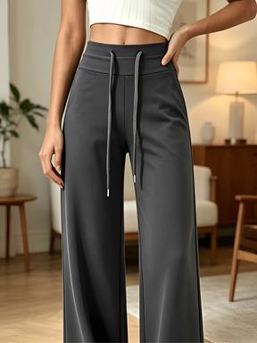 Calça Pantalona Reta Levanta Bumbum Cintura Alta Ajustável - Nataly