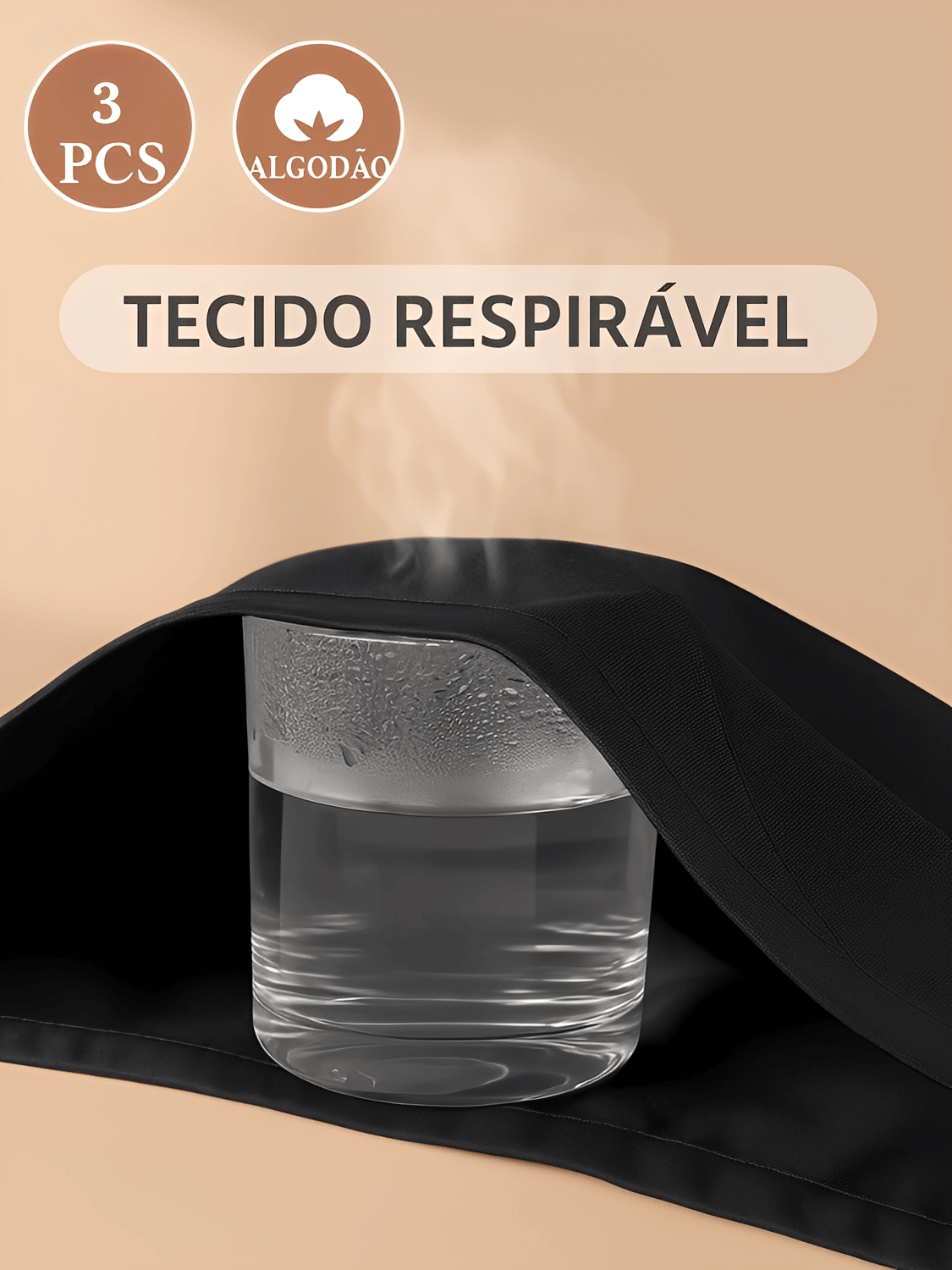 Kit 3 Calcinhas Modeladoras Cintura Alta em Algodão - Adalia