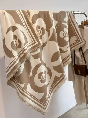 Cachecol Feminino em Caxemira com Estampa Floral - Rebeca