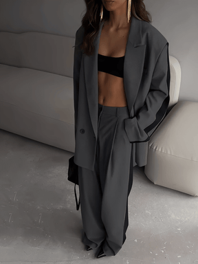 Conjunto de Alfaiataria com Blazer Oversized e Calça Pantalona – Damares