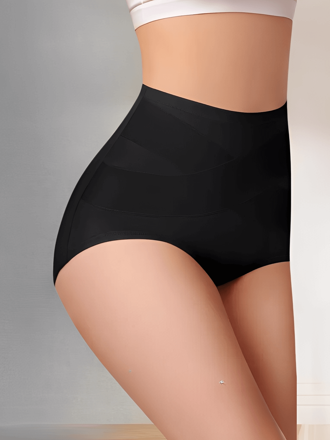 Kit 3 Calcinhas Modeladoras Cintura Alta em Algodão de Média Compressão Abdominal e Design Triângulo Elegante – Adalia